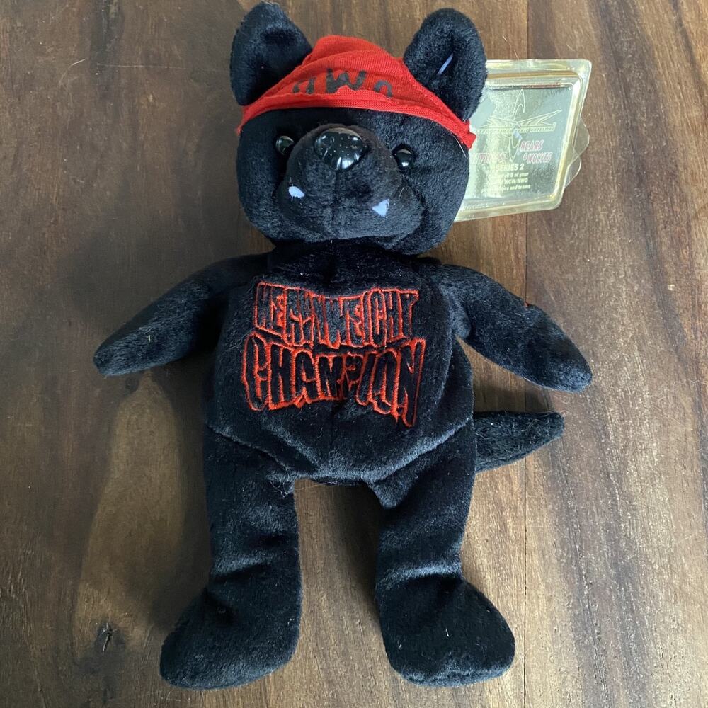 Heavyweight Champion NWO Hollywood Hogan Nitros Beanie Bear Plush WCW WWF